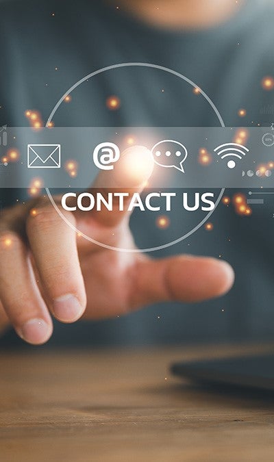 clicking a virtual contact options